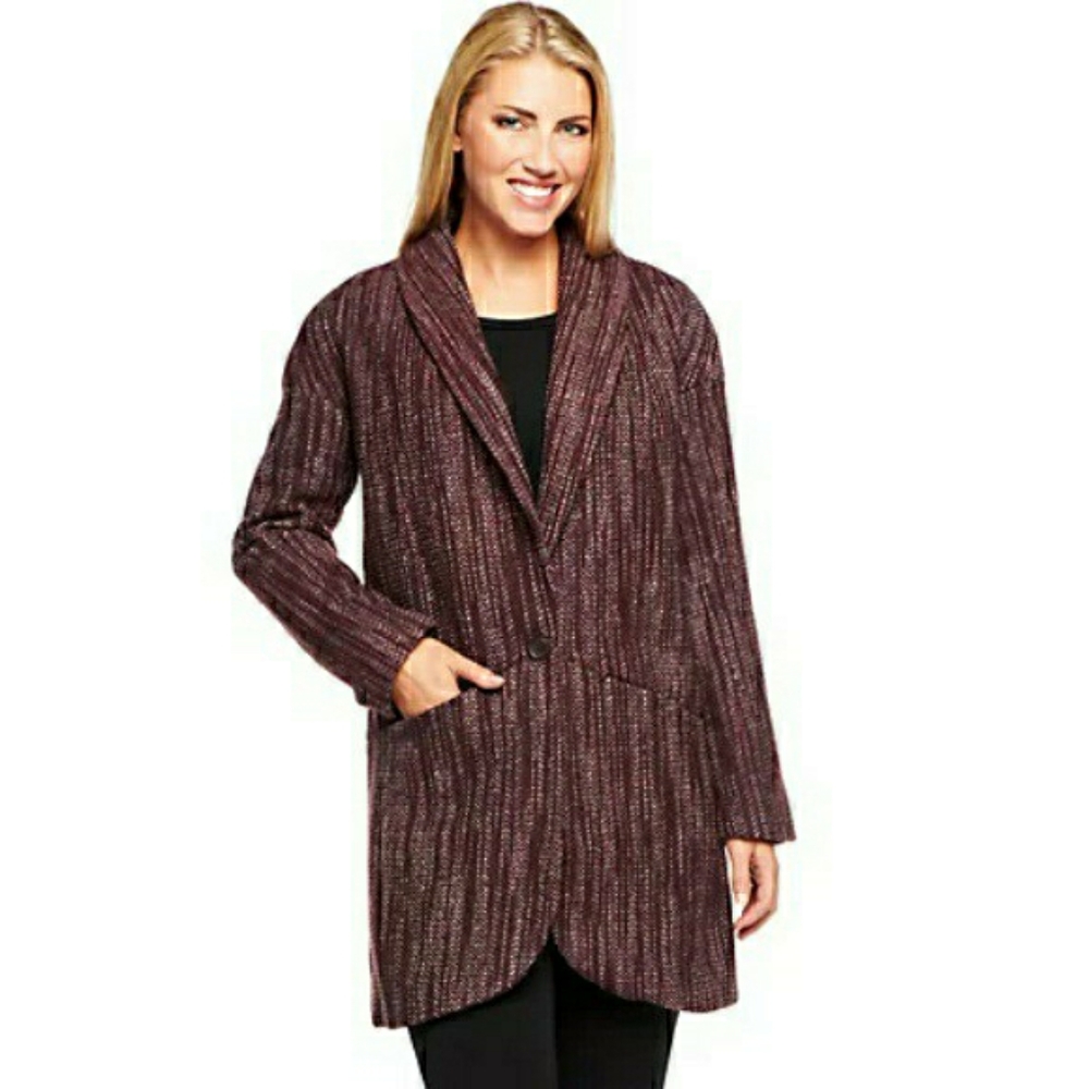 CE by Cristina Ehrlich Boyfriend Jacket/ …